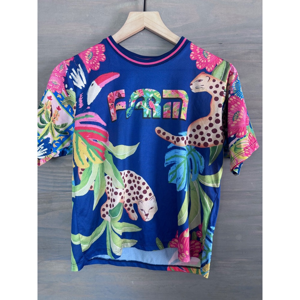 Farm Rio Shirt Jersey Style Mesh Size P (Small) - Picture 3 of 6